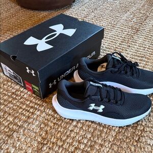 Under Armour Black‎ and White Running Shoes